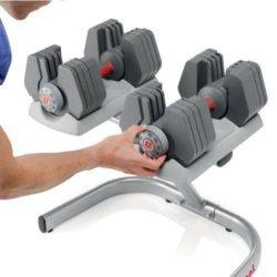 Universal Selectorized 445 PowerPak Adjustable Dumbbells with Stand