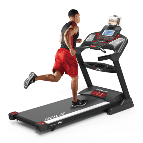 Man Running on the Sole F80 Treadmill