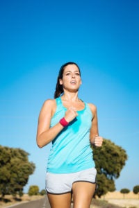 Sweaty,Woman,Running,On,Road.,Fit,Girl,Training,And,Exercising