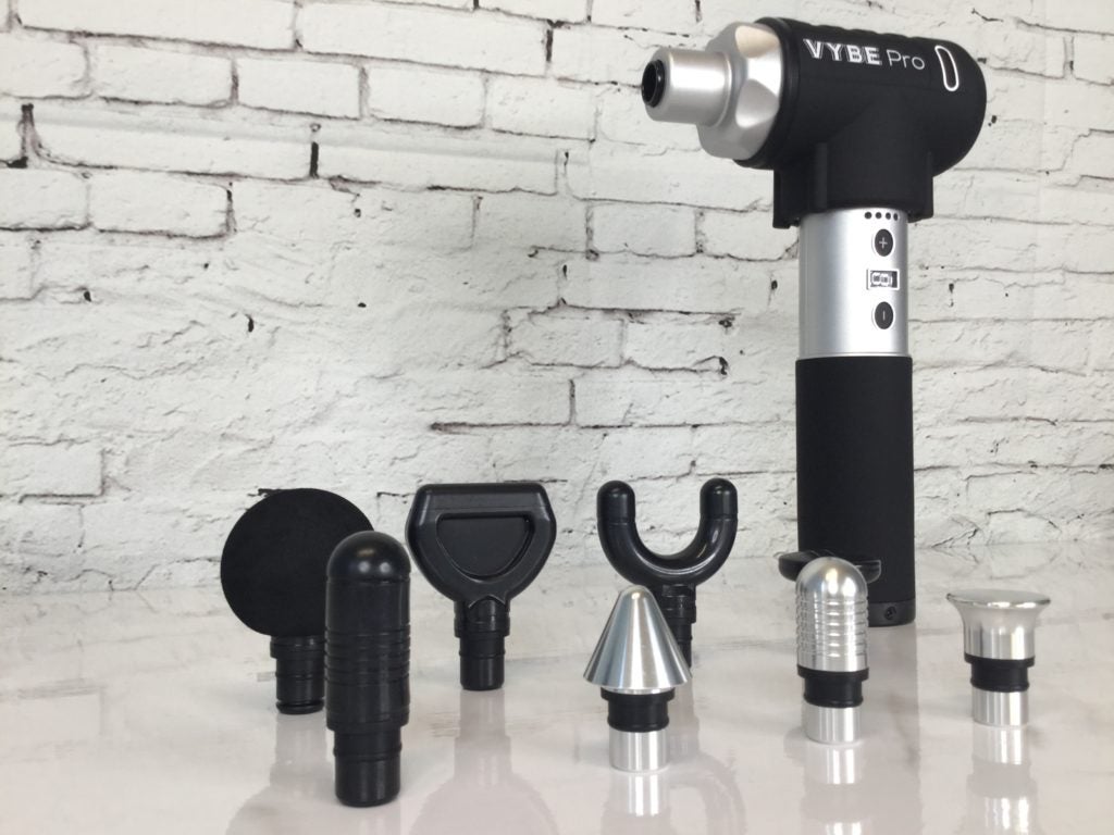VYBE Pro Massage Gun and 8 Attachments
